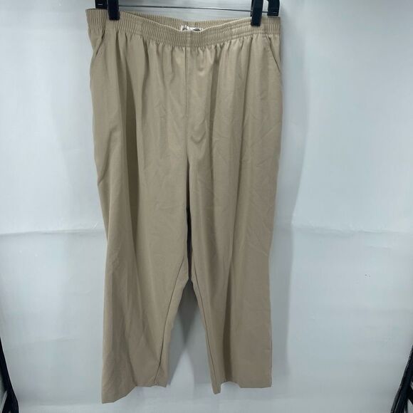 Draper's & Damon's Womens Cropped Pants Elastic Waist Pockets Casual Tan 18P - Picture 11 of 11